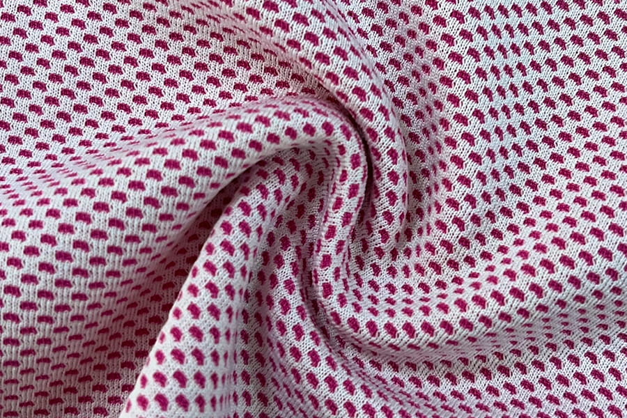 BCX-N0622: Poliester Nylon Pełne uczucie zimna dwukolorowa Jacquard Mesh Traffic